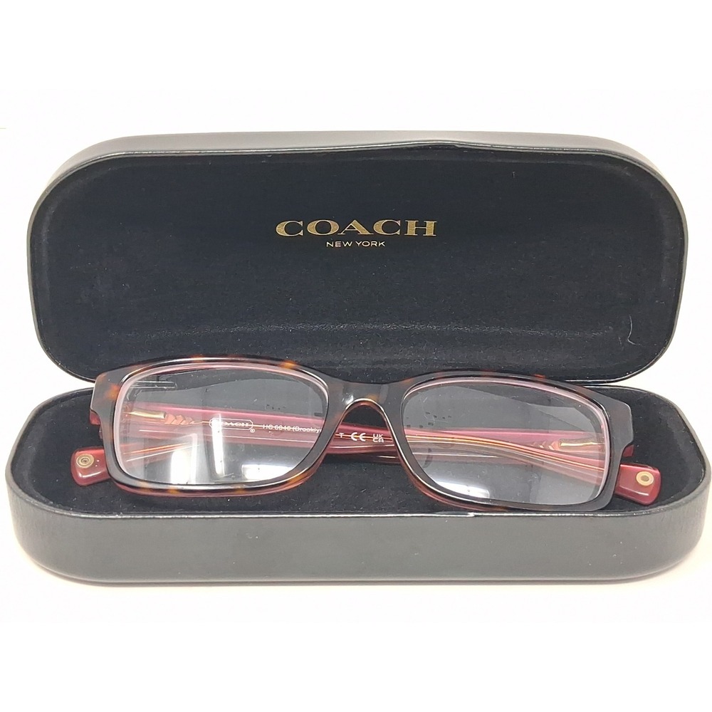 COACH Brooklyn HC6040 5115 Pink Tortoise Demo Lens 52 mm Women's Eyeglasses